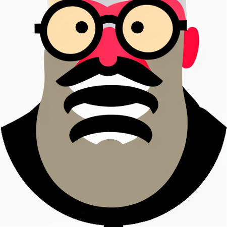 <lora:ttsicon:1> Angry old man, wearing glasses with a small beard