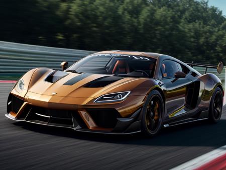 sportcar, hyperrealism, high detail, octane render, cinematic, in motion, motion blur, wide angle, 35 mm, f. 14, by mario testino, octane render.