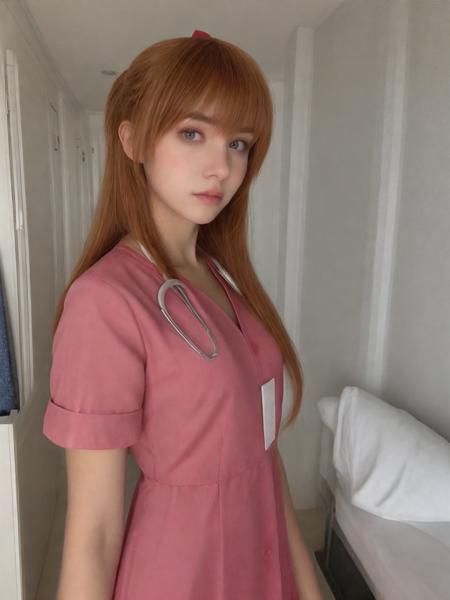 instagram photo, dirya, aska, 1girl, long red hair, beautiful, young, (nurse dress:1.3), <lora:dirya:0.65>