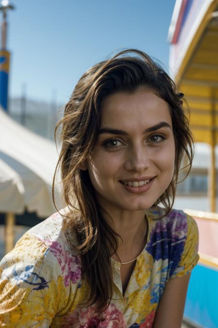 a girlfriend at a colorful funfair having fun, colorful sundress, grinning, sunny day, pov, sharp focus, eye contact, (high detailed skin:1.1)
<lora:0more_details:0.5> <lora:ana_de_armas_joi_lora_v01:0.8> adajoi