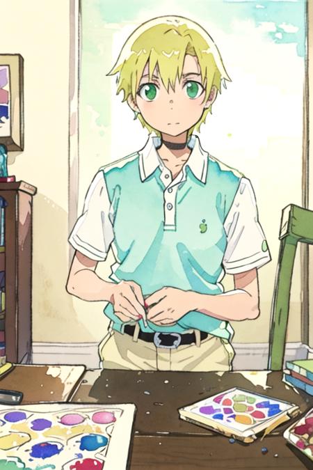 hiro_soul_eater blonde hair green eyes