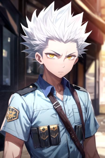 wolf_blood_lad white hair yellow eyes spiked hair