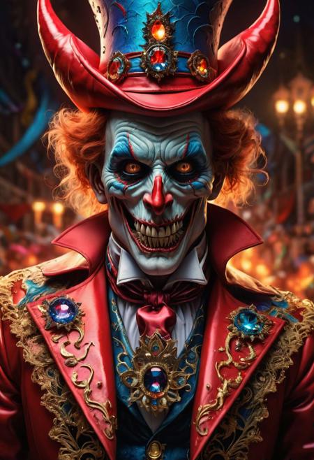 <lora:md2034:0.5>, Epic, terrifying cinematic photograph,  fulllength photograph, disturbing colour splatters, psychologically upsetting, artful,
poster_\(medium\),  ((wild dreamscape)),  ((When it comes to the carnivals of the Devil, I am your narrator, host, storyteller, and ringmaster )) , (("666" emblem)),  (simple_background:1.3), symmetry,(no_humans:1.3),, (masterpiece:1.3), (best_quality:1.3), (ultra_detailed:1.3), 8k, extremely_clear, realism, (ultrarealistic:1.3),, insane details, intricate details, hyperdetailed, ultra detailed, extreme detailed, highest detailed, high_detail, epic, attention getting, hdr, uhd, photorealistic, ultra 3d,  highres, ultra_high_res, photography, aesthetic, extremely_delicate, ng_deepnegative_v1_75t, Ellis-RealismBoost, epiCRealism