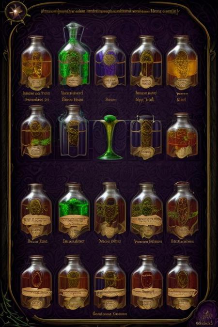 The Potion Conjurer: Alchemical brewer, Potion mixer, Elixir crafter, Herbalist magician, Potion seller, Mystical concoctions, Brewmaster s cauldron, Potion of invisibility, Love potion creator, Potion ingredients.