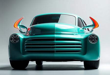 hyperrealistic, hypermaximalist, absurdres, detailfetishist, 2026 HHR has been heavily styled after the 1942 Chevrolet Fleetline Special Deluxe Coupe in an attempt to attract people who don't usually buy new cars, the fenders rise up on ether side of the hood like wings and a more dynamic profile setting the car apart stylistically from the modern market looking futuristic by incorporation forgotten elements of classic design, this throwback to the 1942 Chevrolet Fleetline Special Deluxe Coupe is sure to impress modern tech enthusiasts and classical car fanatics alike, all the comforts of a modern car in a futuristic edifice