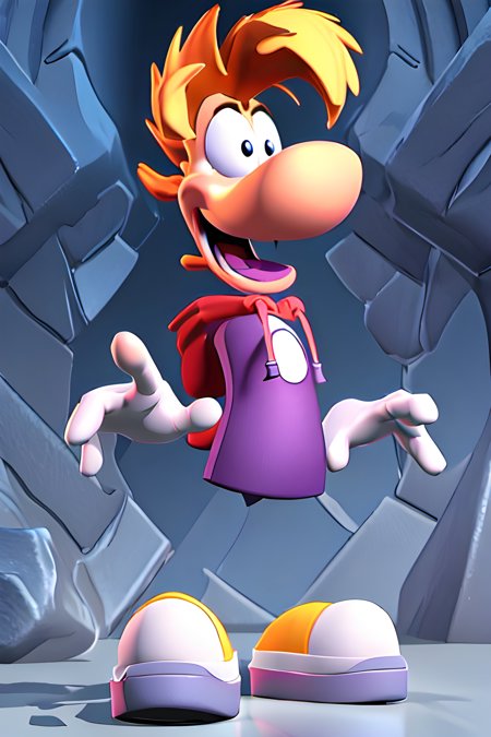 rayman  cartoon  3d  r1style r2style  r3style  rsparkstyle,   helicopter hair