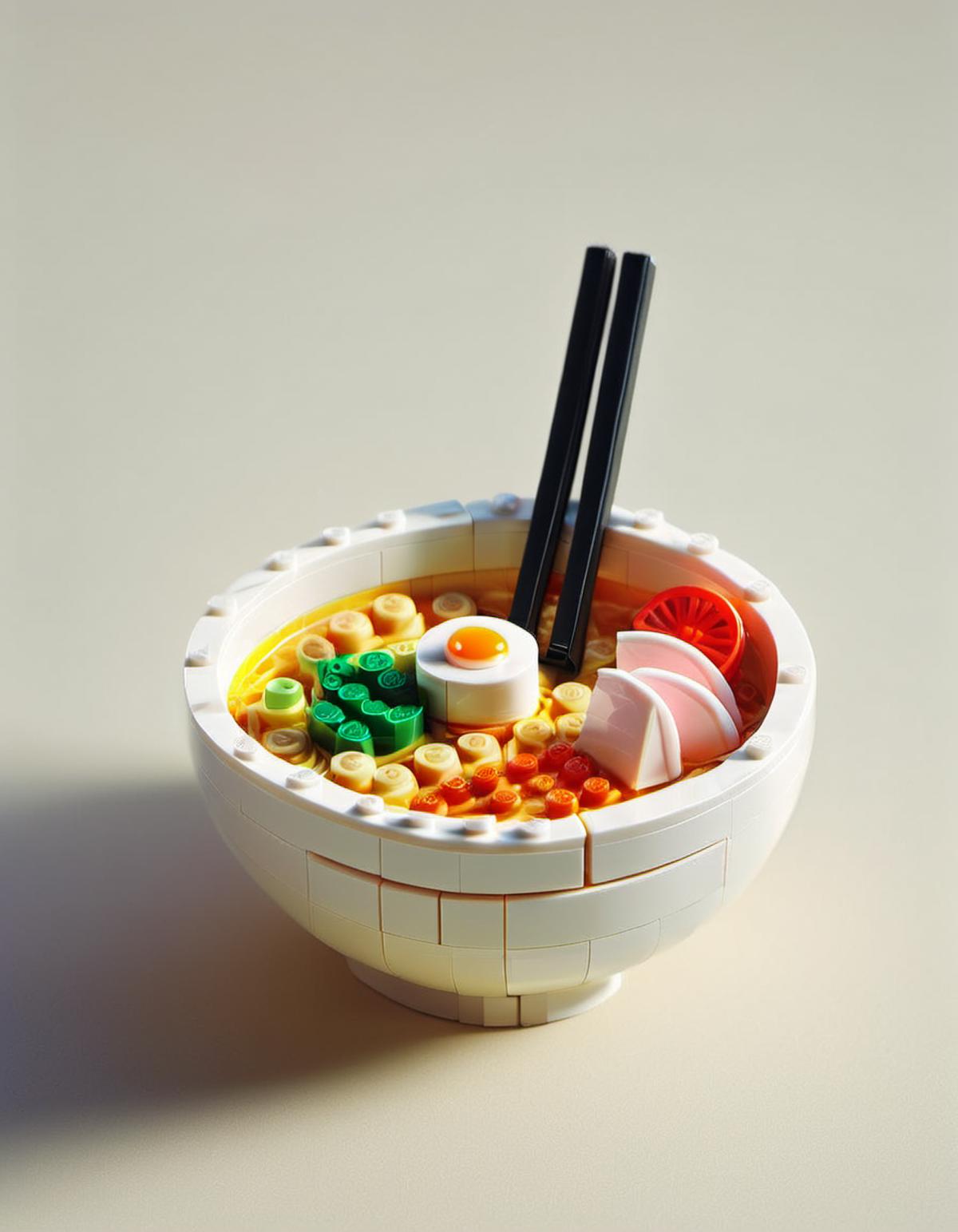 Lego Soup Bowl with Chopsticks