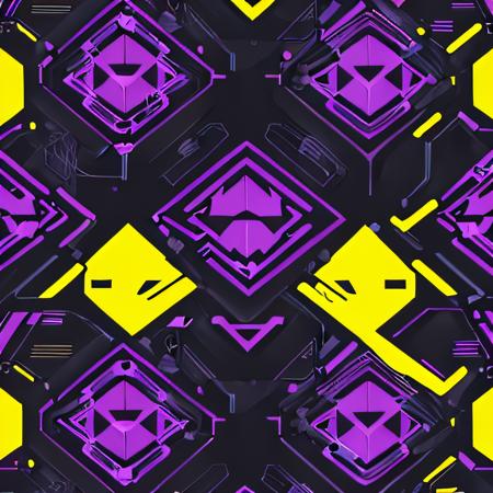 sympattern, purple and yellow duotone geometric pattern wallpaper, mechanical headgear