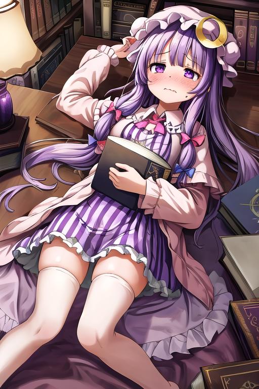 patchouli_knowledge/パチュリー・ノーレッジ/파츄리널릿지 (Touhou) image by Yumakono