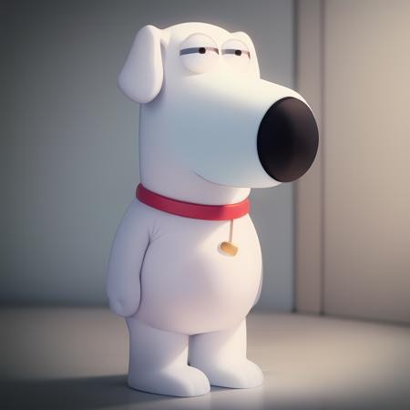 ((masterpiece, best quality)),(complex light), solo,  full body, Brian griffin, <lora:TheGooder_Brian_Griffin1-10:0.8>,round eye, dog, standing, red colar,