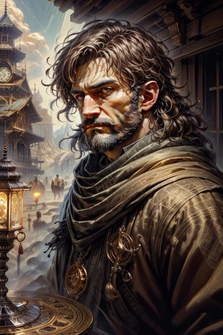 score_9, score_8_up, 8, score_7_up, solo,  
fantasy style, masterpiece, 8k, dynamic pose, 20 y.o, <lora:Fantasy_Classes_SD:1>,

<lora:Fantasy_Classes_SD:1>, (alchemist)), bara, mature, facial hair, ((ecological landscape, golden low-fade, __eye-color eyes__, curious, pagoda)), masterpiece, highly detailed face and skin, hyperrealistic, male only, bara, mature, stubble, handsome, male focus, light particles, real light and shadow, (((cowboy shot, exercising))), <lora:style_adddetail:.7> <lora:style_deluster2:-.4><lora:style_hotarublurbk_v100:1>

BREAK
(EyesHD:1.2), (4k,8k,Ultra HD), masterpiece, best quality, ultra-detailed, very aesthetic, sharp focus, depth of field, ray tracing, best lighting, detailed illustration, detailed background, cinematic, 
BREAK 
detailed background, dynamic action image,

BREAK
oil painting, BadDream, negative_hand, NEG_EMBED_STABLE_YOGI_V3, FastNegativeV2, AissistV2
(detailed:1.3), (sharp focus:1.1), medieval style, (expressive face:1.2),,