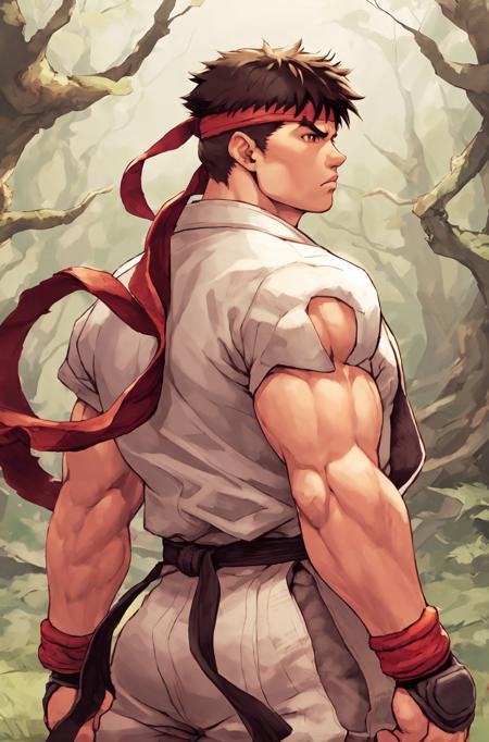 detailed portrait ryu from capcom street fighter 3,, Stable Diffusion