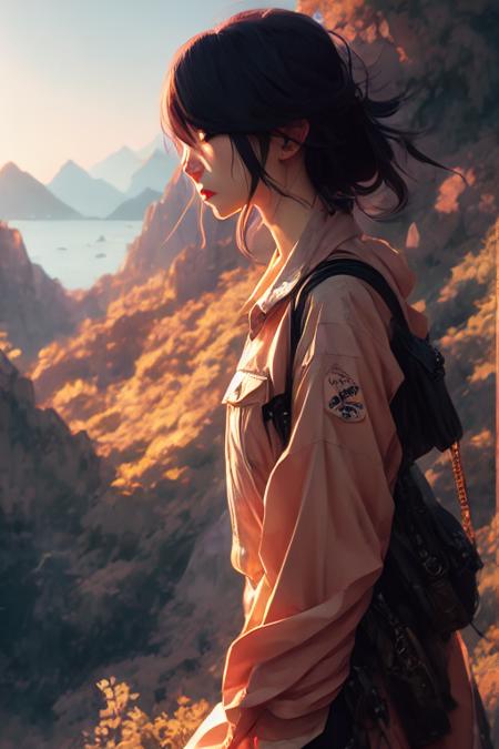 (PiroxiumDiffusion style:0.5), A woman, very nature outfit, medium shot, visible face, detailed face, perfectly shaded, atmospheric lighting, by makoto shinkai, stanley artgerm lau, wlop, rossdraws