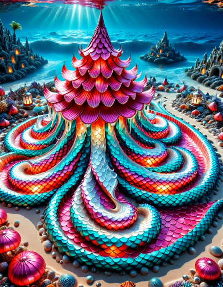 lazympos,high_quality,highres,beautiful,detailed,(masterpiece, best quality:1.2),absurdres,8k,HDR,retro,perfect lighting,
(maximum ultra high definition image quality and rendering:3),maximum image detail,maximum realistic render,(((ultra realist style))),realist side lighting,8K high definition,realist soft lighting,
(A surreal underwater world:1.3),Scaleboundsdxl,where RedDish-Pink Scales Coral Castle drips glowing pearlescent syrup,White Scales jellyfish float like silk lanterns on the pearly sand,
glowing mermaid depicting ocean currents with swirling light and flowing pigments,magical realism,photo-like style,intricate lighting made of L1qu1DP34RL,metallic,pearlescent,main gold and teal with a hint of magenta highlights,
<lora:lazympos:1>,<lora:TrendCraft_The_Peoples_Style_Detailer-v2.1A-3_12_2025-SDXL:1>,<lora:scaleboundsdxl:1>