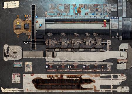 a map of a prison with a bunch of tanks, <lora:UnderMaps-10:0.85>