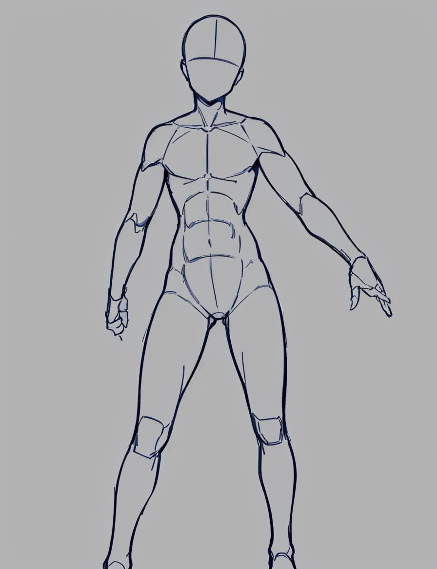 How to DRAW Anime MALE Body  Anatomy NO TIMELAPSE  Anime Drawing Tutorial  for Beginners  YouTube