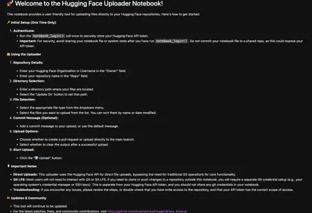 HuggingFace Backup (Jupyter, Python & Colab) - v4.0-JupyterOnly