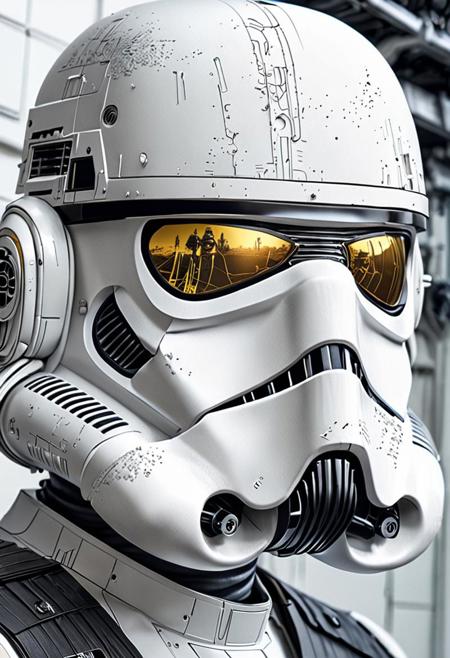 The world of Star Wars, absolutely nothing, pure white, detailed, , a post-apocalyptic world where technology is banned , hyper detailed, professional poster art, bold lines, award winning, trending on ArtStation , FastNegativeV2, ral-dissolve,white eyes