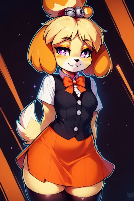 Fall Isabelle (Animal Crossing) (Original Outfit) [Illustrious & Pony]