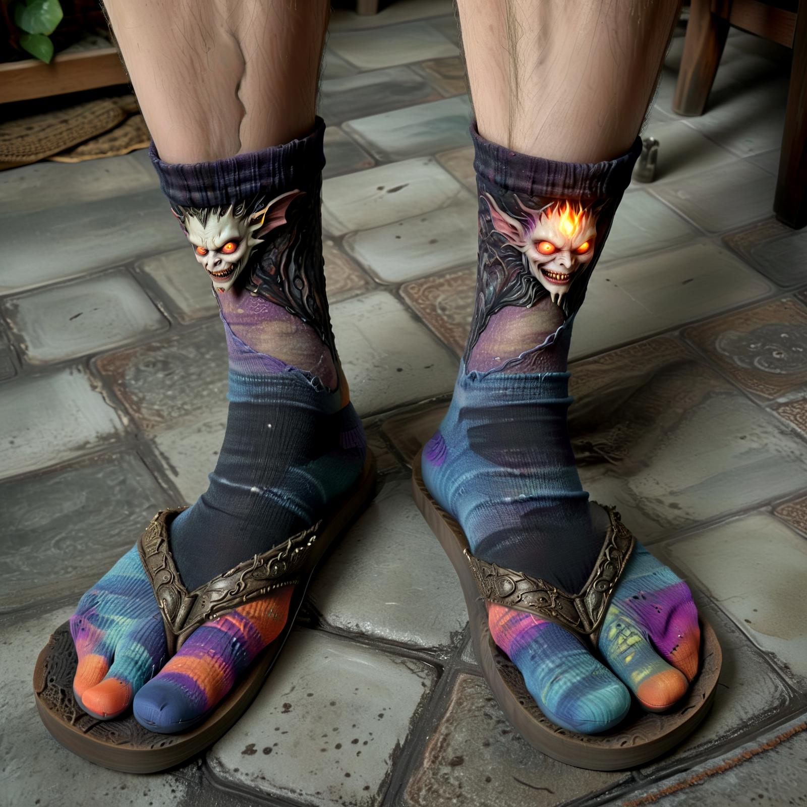 Flip Flops with Socks [SDXL] image by denrakeiw