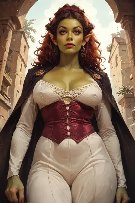 Dreddborn's Fanciful Pin Ups - Half Orc