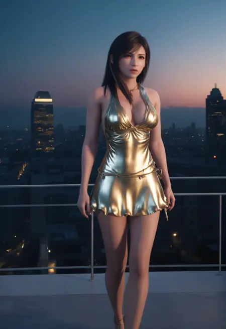 Tifa Lockhart Gold Dress
