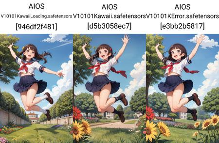 1girl, serafuku, school garden, sunny day, victory, jumping, joy,