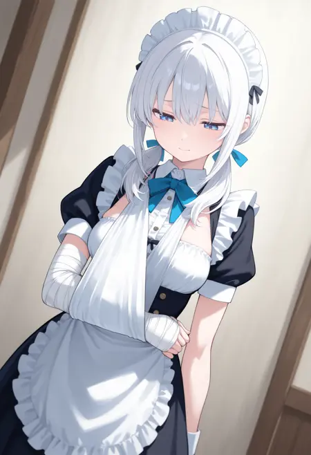 [Illust&XL] arm sling / bandaged arm / 骨折 / ギプス / 包帯