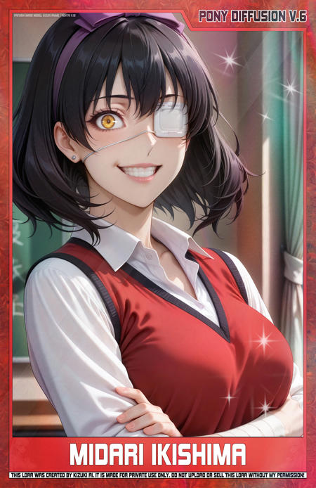 KizukiAi - Kakegurui - Ikishima Midari [Illustrious XL V.0.1] v1.0 [Pony Diffusion V.6]