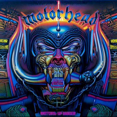 Album Cover Art (donald trump:1.3) close up cyberpunk style, motörhead_cover, record cover, ,,, Album Cover Art, often for music albums, band branding, or iconic cover designs.