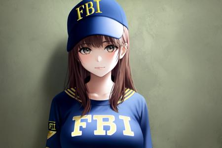 skistyle, fbi cap, fbi, 1girl, solo, highly detailed, masterpiece