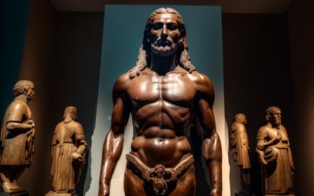 photo of a sculpted statue of Gogurtus on display in a history museum