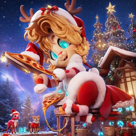fluffy_new_year, reindeer, christmas, leash, star (sky), night, santa's sleigh, night sky, flying, sitting, outdoors,detailxl, score_9, score_8_up, score_7_up, score_6_up, score_5_up,, detailed eyes, detailed face, detailed hands, top down full body view, neon blue glow, ((cute adorable and fluffy cat sleeping ontop of a pizza what rests ontop of a pizza box)), futuristic robot cat, fluffy wild kitty cat, NightScapes, pizza, neko, cat, feline, cheese strings, juicy, perfectly baked pizza, juicy pepperony pizza, cozy atmosphere, creative light overlay, 4k, masterpiece, (masterpiece), best quality, (4K), (cinematic lighting), highly detailed, 8K, UHD, ultra detailed, immersive picture, vivid colors, volumetric light, cinematic light, extremely detailed CG, clutter, thrash, cluttered shed, boxes labeled 'stuff', tangled cables, tools, batteries, charger, 18650 randomness, various objects, wall painting, low key, spot lighting, BREAK glass jars, liquid, glass, glass bottle, red liquid, backlit, sleeping neko cat,