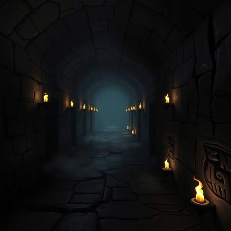 A liminal space within the Shadow Temple from The Legend of Zelda: Ocarina of Time—a place where darkness is not just an absence of light, but a presence of its own. The stone corridors stretch endlessly, their surfaces cracked and aged, barely illuminated by flickering torches that cast long, shifting shadows. The air is heavy, damp, and filled with the faint scent of decay, as if the temple itself is rotting in silence.
An eerie mist clings to the floor, moving unnaturally, as if drawn toward something unseen. The walls whisper—faint, distant sounds that might be echoes, or something else entirely. Ancient carvings, their meanings long forgotten, seem to change when looked at for too long. Endless staircases descend into darkness, their depths unfathomable, while narrow bridges stretch over voids that should not exist.
The temple is empty—yet the overwhelming feeling of being watched, followed, hunted is impossible to ignore. The further one ventures, the less real the world outside feels. The Shadow Temple is not just a place, but a void, a boundary between the living and the lost—a forgotten nightmare, waiting for those who dare to enter.