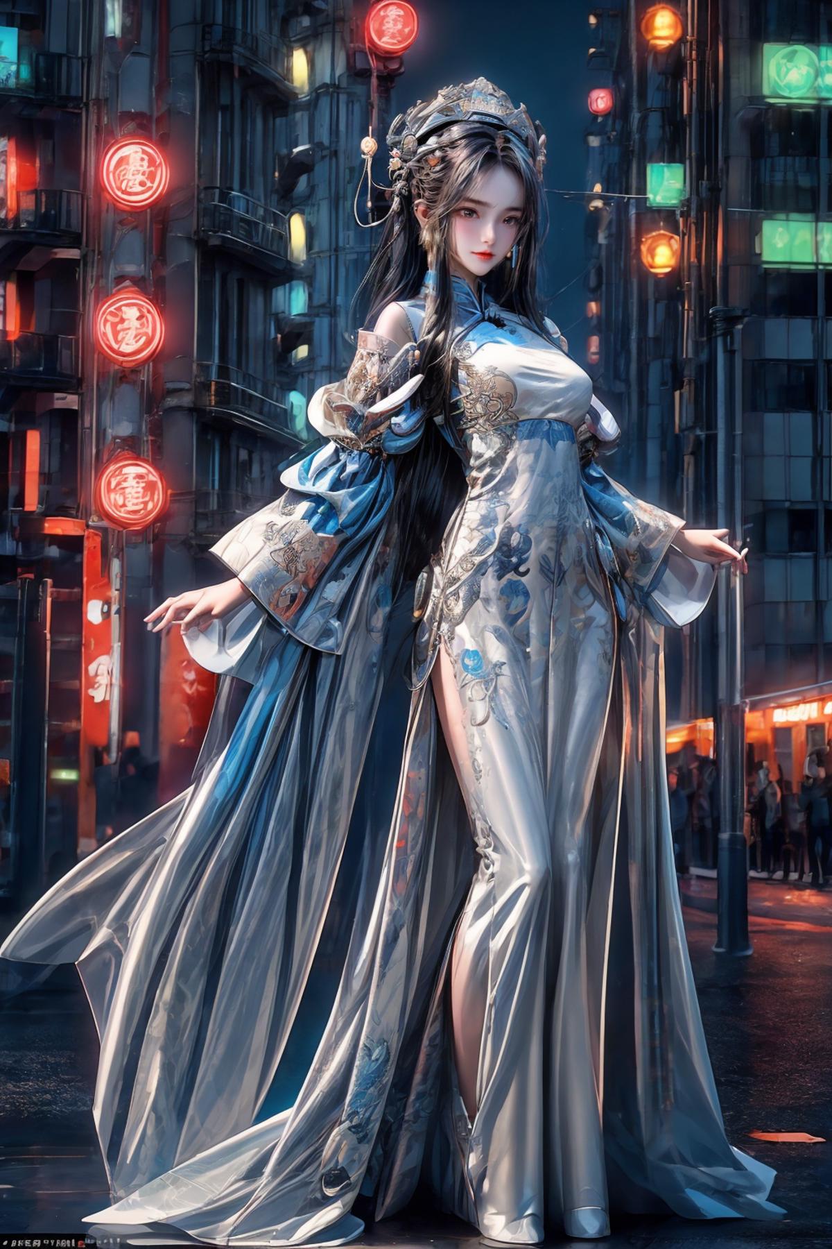 Cyberhanfu 赛博国风/Cyber Chinese style image by satan0106157