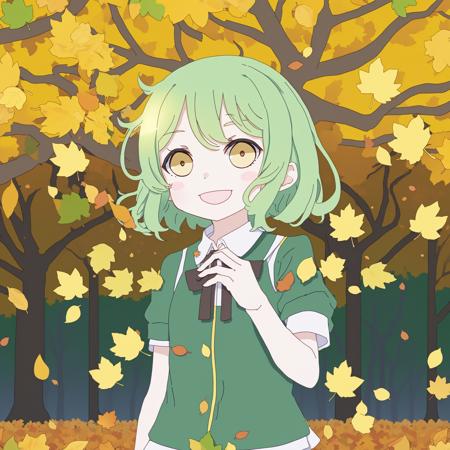 anime screencap, glint, drawing, best quality, light smile, shy, a full body of a girl, autumn, falling yellow leaves, park with trees, green hair, big eyes, 2d, cute,
anime girl, waifu, cel shading, magical girl, vivid colors, (outline:1.1), manga anime artstyle, masterpiece, offical wallpaper, glint
<lora:kame_sdxl_v2:1>