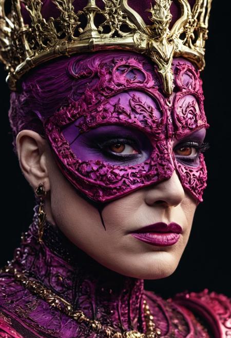 The killer queen Cinematography. High detail, hyperrealism, Technicolor