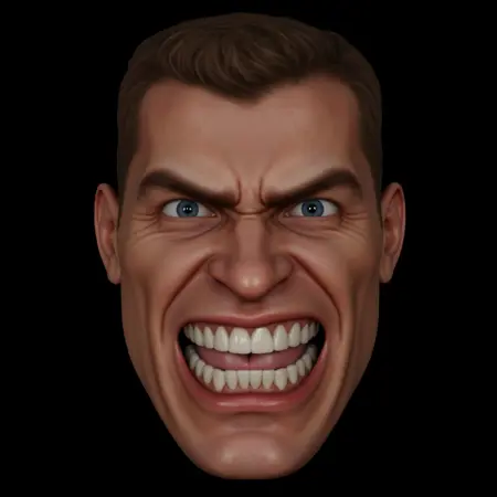 Doomguy: Status bar "bloody facial expressions - face focus" style F1D + XL