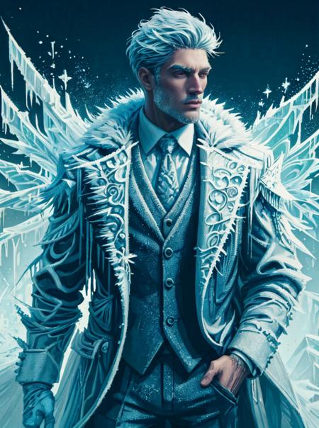 illustration, digital art, 1girl, posing, office suit made of ice and frost, IceFashion, complex green park background, flat colors, painting, trends of artstation, (masterpiece:1.3) 
<lora:IceFashion:0.8>
<lora:pytorch_lora_weights:0.8>, , 8k uhd, dslr, soft lighting, high quality, (intricate details:0.9), (hdr, hyperdetailed:1.2)