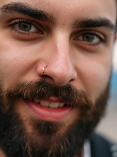 NosePiercing [Face Piercings] - Flux Nose Ring Left v1.0