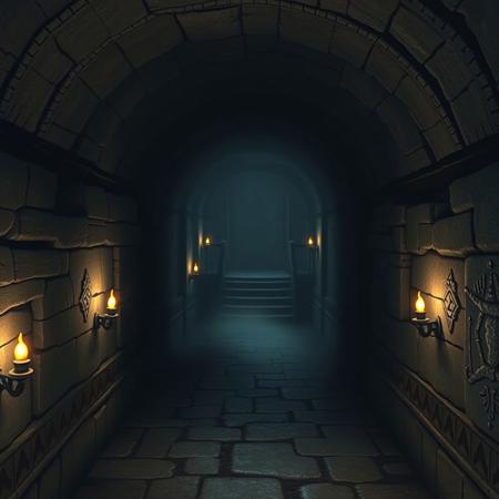 A liminal space within the Shadow Temple from The Legend of Zelda: Ocarina of Time—a place where darkness is not just an absence of light, but a presence of its own. The stone corridors stretch endlessly, their surfaces cracked and aged, barely illuminated by flickering torches that cast long, shifting shadows. The air is heavy, damp, and filled with the faint scent of decay, as if the temple itself is rotting in silence.
An eerie mist clings to the floor, moving unnaturally, as if drawn toward something unseen. The walls whisper—faint, distant sounds that might be echoes, or something else entirely. Ancient carvings, their meanings long forgotten, seem to change when looked at for too long. Endless staircases descend into darkness, their depths unfathomable, while narrow bridges stretch over voids that should not exist.
The temple is empty—yet the overwhelming feeling of being watched, followed, hunted is impossible to ignore. The further one ventures, the less real the world outside feels. The Shadow Temple is not just a place, but a void, a boundary between the living and the lost—a forgotten nightmare, waiting for those who dare to enter.