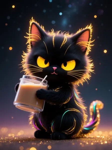 五彩金丝线呆萌小猫