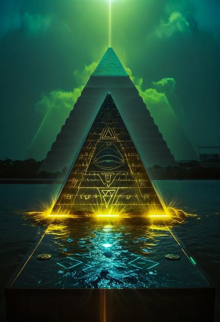 Hyoer Realistic:2.0)Polaroid picture of A futuristic, neon-lit table, adorned with ancient Egyptian hieroglyphics and symbols. The album cover, designed by Shusei Nagaoka, features a gleaming, metallic pyramid at its center, surrounded by swirling patterns of gold and lapis lazuli. The band's name, Earth, Wind & Fire, is emblazoned in bold, futuristic letters, while the album title, 'Kemetic Odyssey,' is written in hieroglyphics. The table's surface glows with a soft, ethereal light, as if infused with the essence of the ancient civilization
BREAK  (()Hyoer Realistic:2.0)Polaroid picture 
an image of 
Hyper-realistic photo of o of Tampa Bay protected by a massive seawall, preventing floods from hurricanes. Clear blue sky with a few white clouds, reflecting off the calm waters of the bay. The seawall is robust, with detailed textures and realistic construction elements. The cityscape of Tampa is visible in the background, with skyscrapers and buildings. Realistic lighting with warm sunlight, casting shadows on the seawall. 4k resolution, photorealistic, trending on Artstation, vivid colors, perfect composition, rule of thirds, golden ratio
 :2.3)