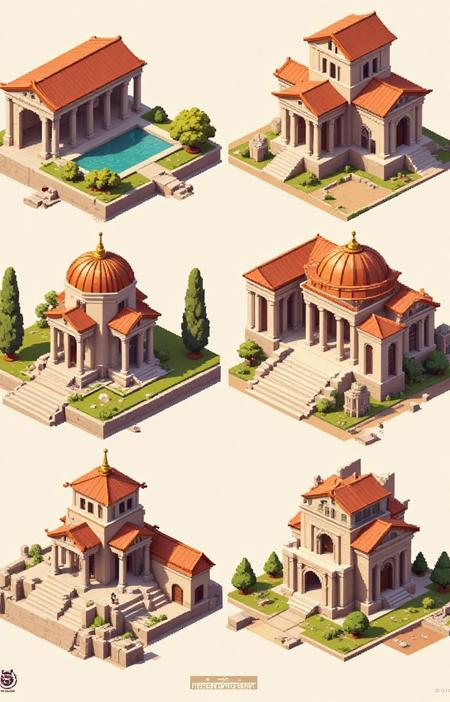 DE_Isometric Architectural Modeling_Diverse Style Generation v1.0