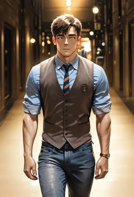 Shirt × Vest × Denim ( illustrious )