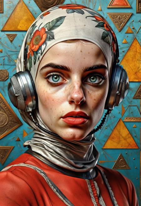 photography in the style of detailed hyperrealism ,cinematic composition,Hannah Hch,surreal, drawing a geometry, hdr,  photorealistic paintings, expressive,hyper detailed,intricate,poster,artstation, <lora:add-detail-xl:1> <lora:MJ52:0.3>,Persian girl,