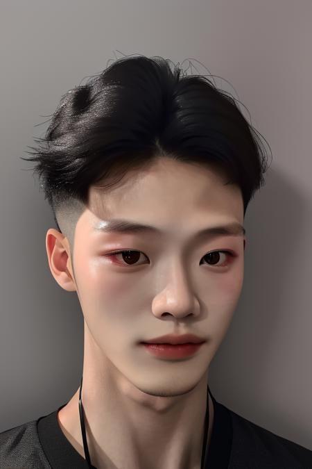 (masterpiece:1.2),(best_quality:1.4),(highres:1.1),(ultra-detailed:1.2),1 man,korean,good_shoulder,fashion_model,model_pose,(black male perm hair),(eye close-up),model,(handsome) <lora:cyw2:0.8>,Clear eyes,Men's Hairstyle,black eyes,