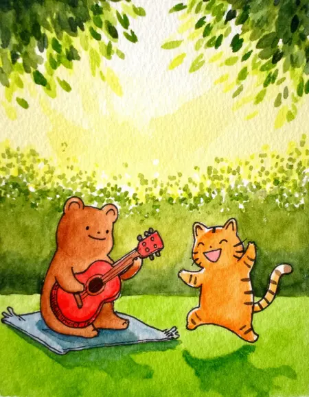 Watercolor Children Book Illustration