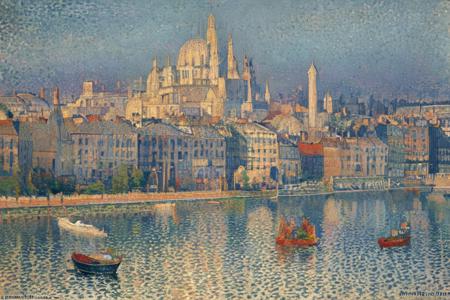 masterpiece,best quality,european city,pointillism,  <lora:pointillismv2-000019:1>