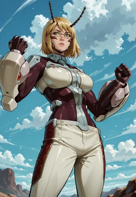 Michelle K. Davis "ミッシェル・K・デイヴス " from Terraformars , | all oufits | base & anthropod forms